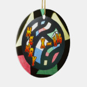 Merry Xmas Glas in lood Ball Round Ornament (Rechts)