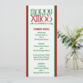 Merry X'mas Green Kerstmis Menu (Staand voorkant)