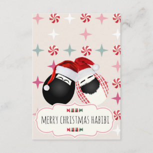 Merry Xmas HABIBI de heer Mrs Egg Card Kaart