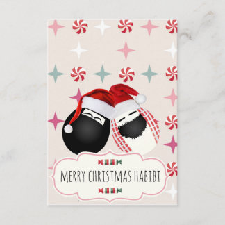 Merry Xmas HABIBI de heer Mrs Egg Card Kaart