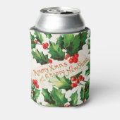 Merry Xmas & Happy New Year Holly Blikjeskoeler (Blikje Achterkant)