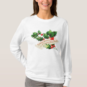 Merry Xmas & Happy New Year Holly T-shirt