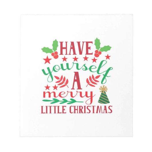 Merry Xmas heeft u een prettig kerstfeest Notitieblok (Voorkant)