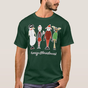 Merry Xmas Hipster Cute Santa Mrs. T-shirt