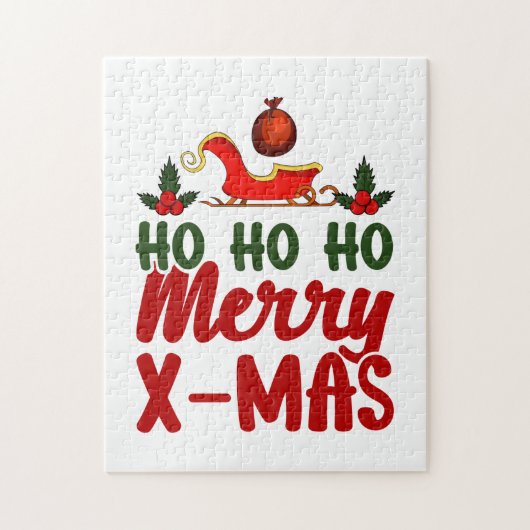 Merry Xmas Ho Ho Merry Xmas Legpuzzel (Verticaal)