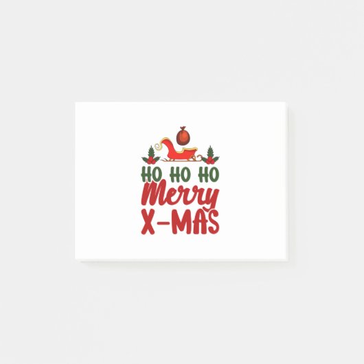 Merry Xmas Ho Ho Merry Xmas Post-it® Notes (Voorkant)