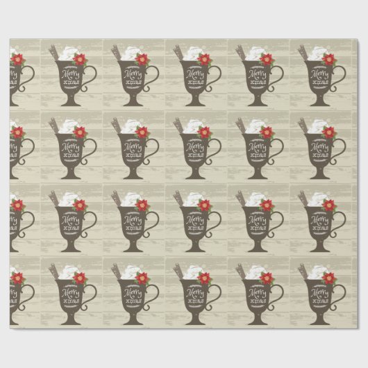 Merry Xmas Holiday Ice Cream Cadeaupapier (Vlak)