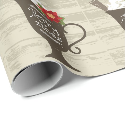 Merry Xmas Holiday Ice Cream Cadeaupapier (Rol Hoek)