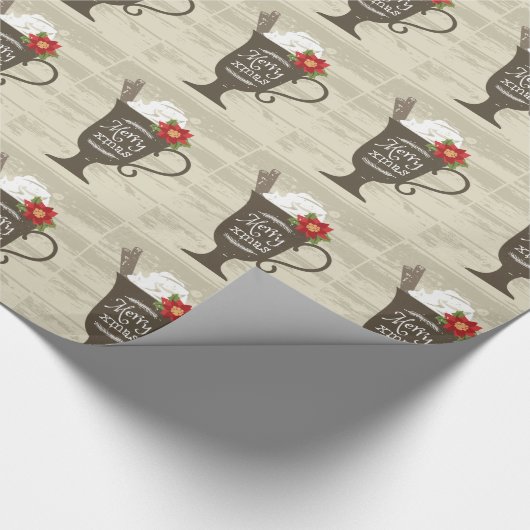 Merry Xmas Holiday Ice Cream Cadeaupapier (Hoek)