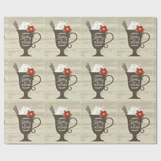 Merry Xmas Holiday Ice Cream Cadeaupapier (Vlak)