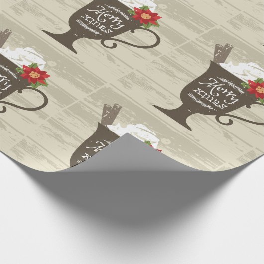 Merry Xmas Holiday Ice Cream Cadeaupapier (Hoek)
