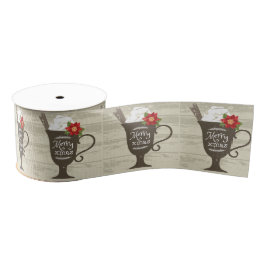Merry Xmas Holiday Ice Cream Grosgrain Lint