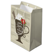 Merry Xmas Holiday Ice Cream Medium Cadeauzakje (Achterkant Gekanteld)