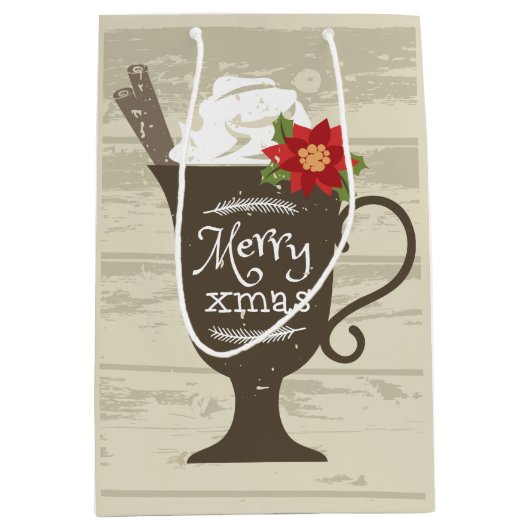 Merry Xmas Holiday Ice Cream Medium Cadeauzakje (Voorkant)