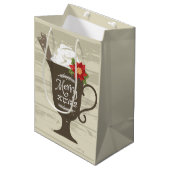 Merry Xmas Holiday Ice Cream Medium Cadeauzakje (Voorkant Gekanteld)