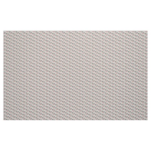 Merry Xmas Holiday Script Pattern Stof (Fat Quarter)