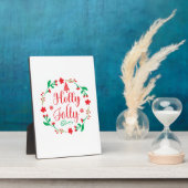 Merry Xmas Holly Jolly Fotoplaat (Zijkant)