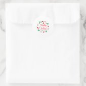 Merry Xmas Holly Jolly Ronde Sticker (Tas)
