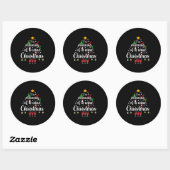 Merry Xmas I Am Dreaming Of A Wine Christmas Ronde Sticker (Vel)