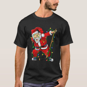 Merry Xmas i ced Hockey Dabbing Santa Clause Hocke T-shirt