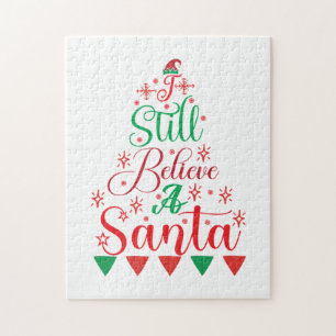 Merry Xmas ik geloof nog steeds een kerstman Legpuzzel