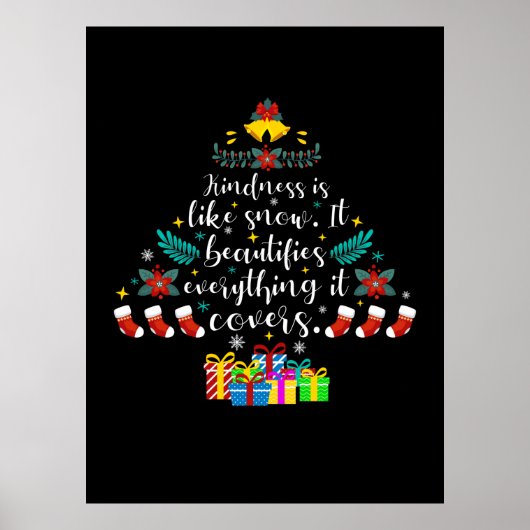 Merry Xmas is een soort sneeuw Poster (Voorkant)