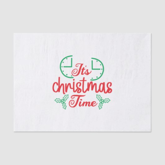 Merry Xmas It Is Christmas Time Tissuepapier (Voorkant)