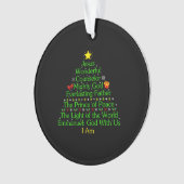 Merry Xmas Jesus Wonderful Counselor Mighty Ornament (voorkant)