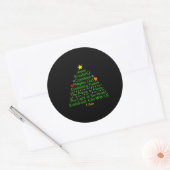 Merry Xmas Jesus Wonderful Counselor Mighty Ronde Sticker (Envelop)