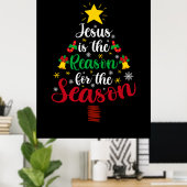 Merry Xmas Jezus is de reden Poster (Thuiskantoor)