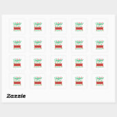 Merry Xmas Joyful Merry Blessed Vierkante Sticker (Vel)