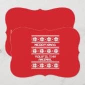 Merry Xmas jullie smerige dieren Feestdagenkaart (Voorkant / Achterkant)