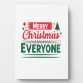 Merry Xmas Kerst Iedereen Fotoplaat (voorkant)