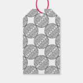 Merry Xmas Label met trendy kerstbal Cadeaulabel (Achterkant)