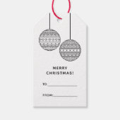 Merry Xmas Label van de Gift aan van met kerstbal Cadeaulabel (Voorkant)