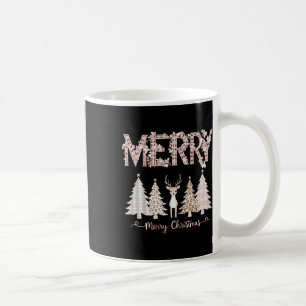 Merry Xmas Leopard Cheetah Buffalo Pink Plaid Chri Koffiemok