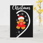 Merry Xmas Matching Christmas Pajama Black Crew Ne Kaart (Gele Bloem)