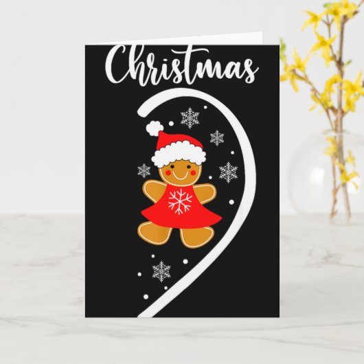 Merry Xmas Matching Christmas Pajama Black Crew Ne Kaart (Gele Bloem)