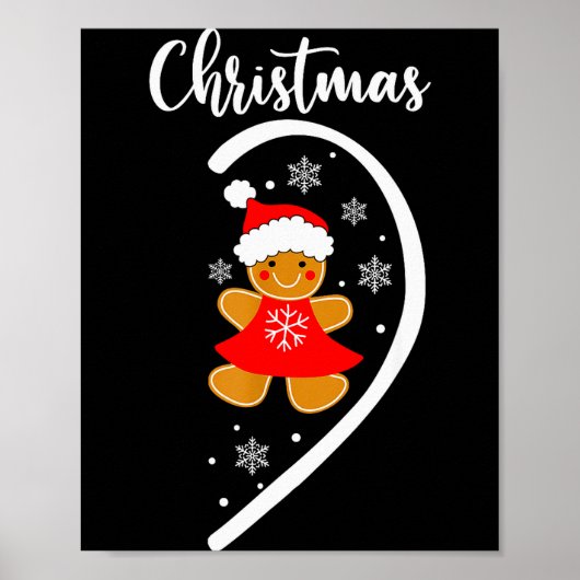Merry Xmas Matching Christmas Pajama Black Crew Ne Poster (Voorkant)