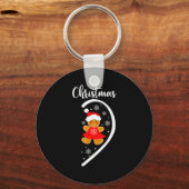 Merry Xmas Matching Christmas Pajama Black Crew Ne Sleutelhanger (Voorkant)