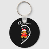 Merry Xmas Matching Christmas Pajama Black Crew Ne Sleutelhanger (Voorkant)
