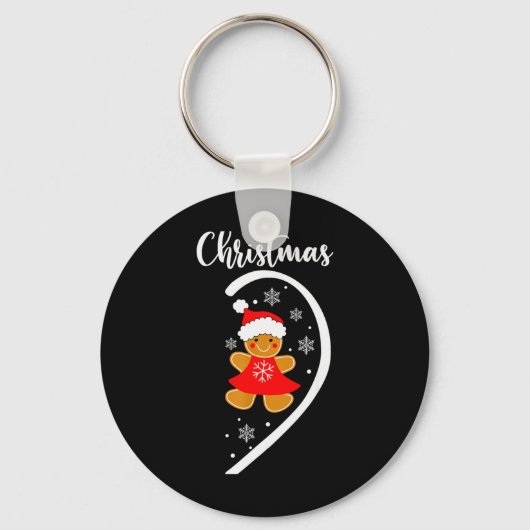Merry Xmas Matching Christmas Pajama Black Crew Ne Sleutelhanger (Voorkant)