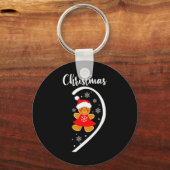 Merry Xmas Matching Christmas Pajama Black Crew Ne Sleutelhanger (Voorkant)