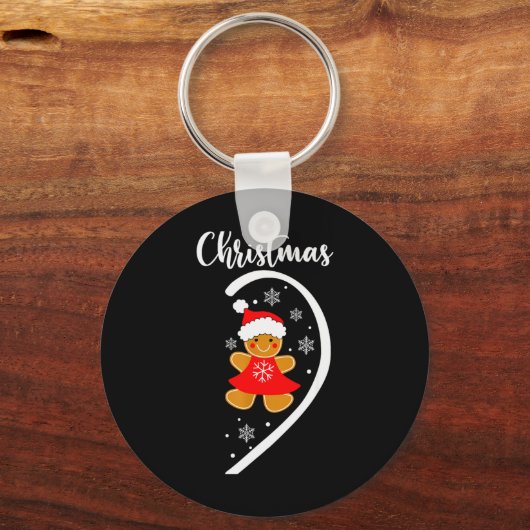 Merry Xmas Matching Christmas Pajama Black Crew Ne Sleutelhanger (Voorkant)