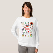 MERRY XMAS, Meowy Catmas Tree, Cat kerstcadeau T-shirt (Voorkant volledig)
