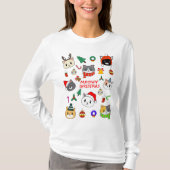 MERRY XMAS, Meowy Catmas Tree, Cat kerstcadeau T-shirt (Voorkant)