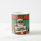 Merry Xmas Mess Funny Christmas Mug - Naughty Sant Koffiemok (Center)