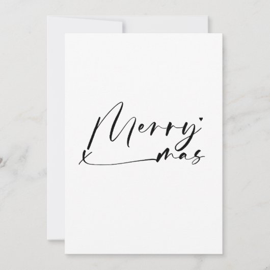 Merry Xmas - minimalistic typography card Feestdagenkaart (Voorkant)