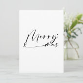 Merry Xmas - minimalistic typography card Feestdagenkaart (Staand voorkant)