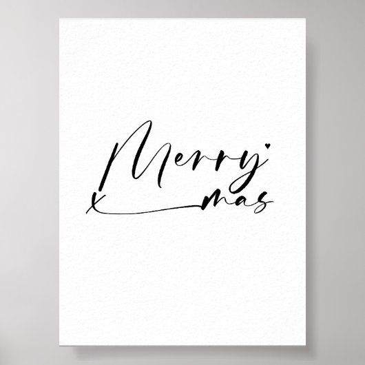 Merry Xmas - minimalistic typography poster (Voorkant)